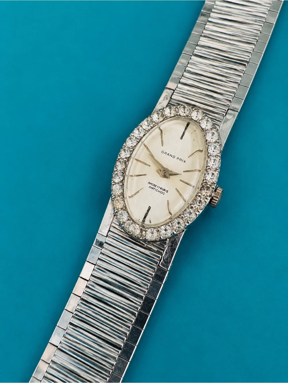 Vintage Grand Prix 17-Jewel Mechanical Ladies Cocktail Watch